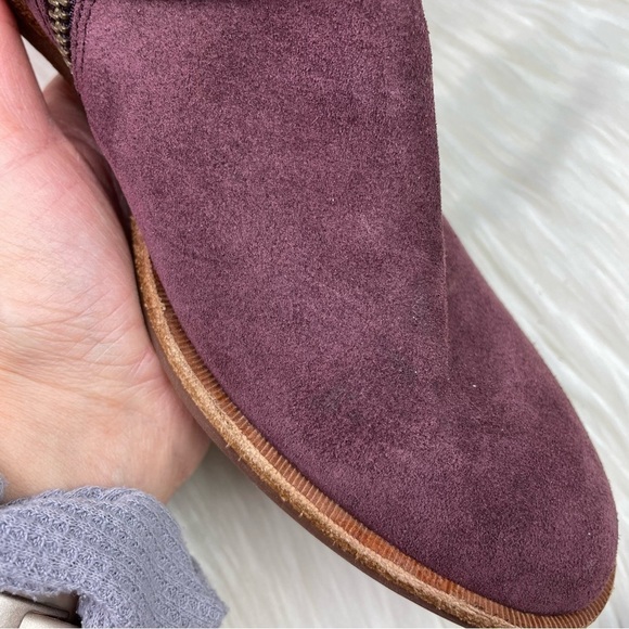 New Kork-Ease Kenai Harness Italian Suede Booties in Burgundy Wine - Picture 14 of 14
